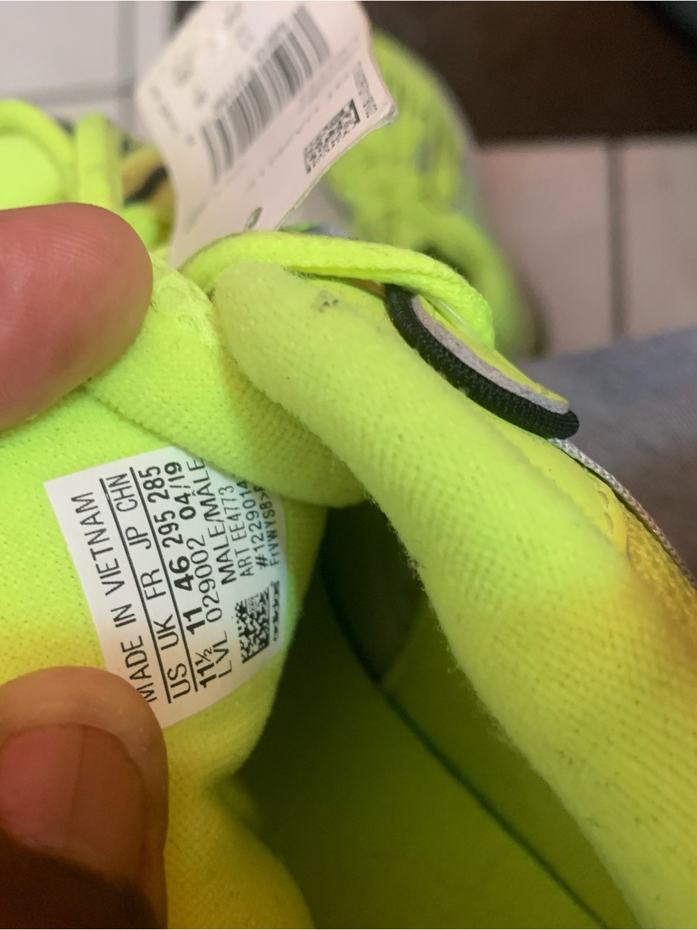 adidas EQT Gazelle Neon Yellow Athletic Sneakers